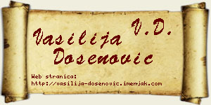 Vasilija Došenović vizit kartica